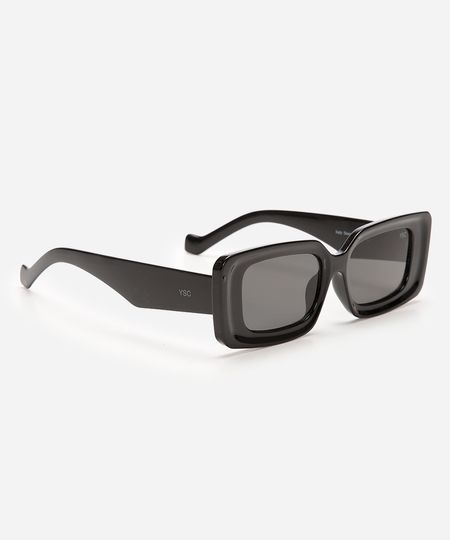 óculos de sol quadrado preto UNICO