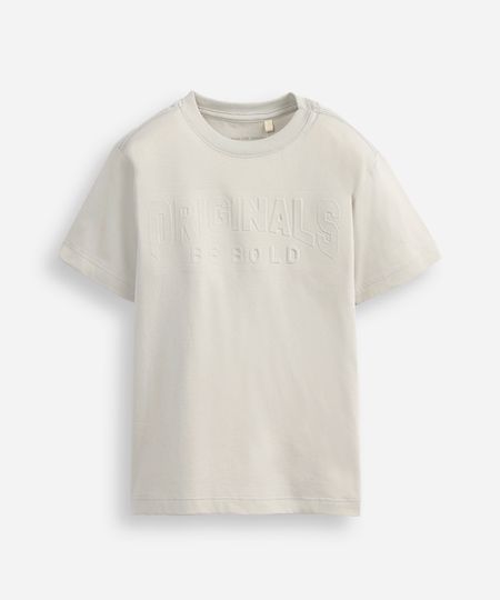 camiseta infantil manga curta originals be bold algodão cinza 10 camiseta infantil manga curta originals be bold algodão cinza 10