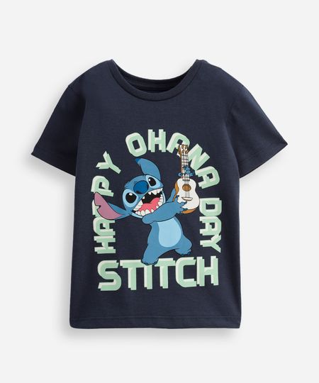 camiseta infantil stitch algodão azul 4 camiseta infantil stitch algodão azul 4