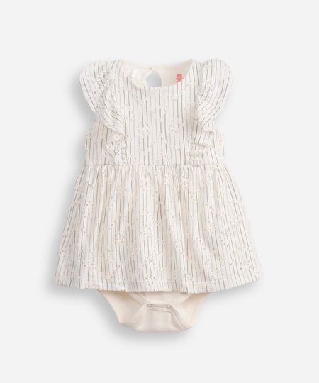 body saia laise babado off white 3-6