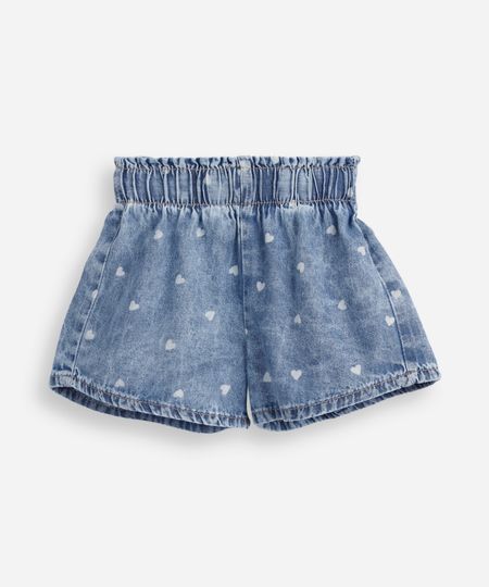 short jeans clochard coração azul 2