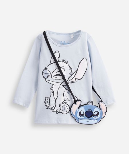 blusa infantil manga longa stitch algodão azul 4 blusa infantil manga longa stitch algodão azul 4