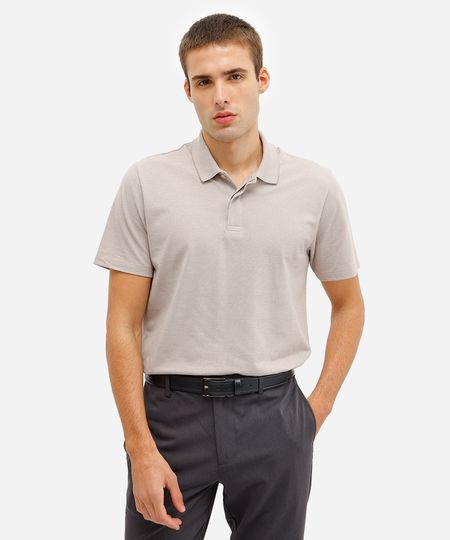 polo comfort masculina manga curta cinza M