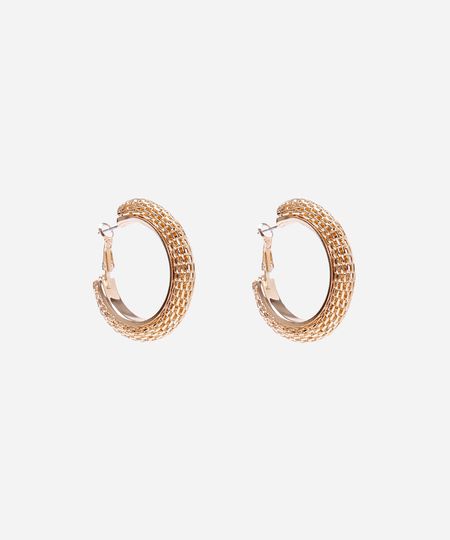 brinco de argola snake dourado dourado UNICO