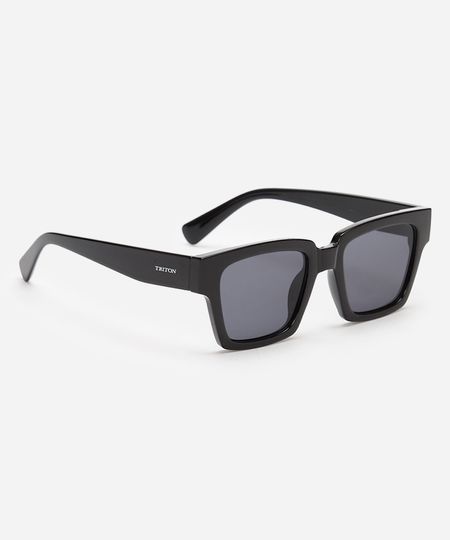 óculos de sol quadrado triton preto UNICO