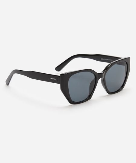 óculos de sol quadrado triton preto UNICO