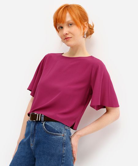 blusa feminina de viscose rosa GG