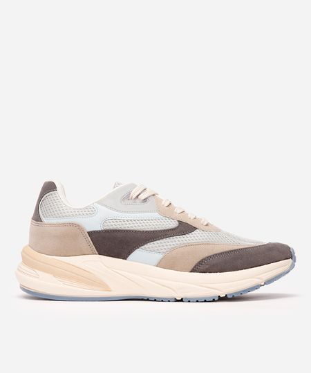 tênis chunky feminino  com detalhes refletivos - azul 34