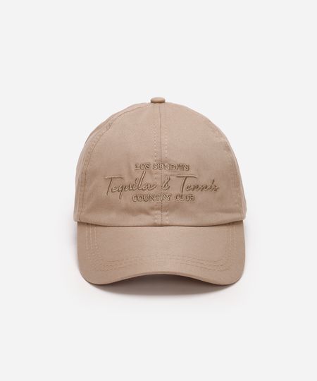 boné aba curva bordado tequila e tennis bege UNICO boné aba curva bordado tequila e tennis bege UNICO