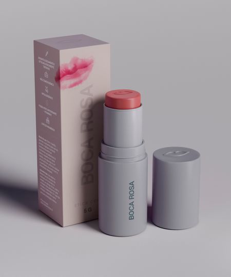 boca rosa stick cor blush sombra batom gyn UNICO