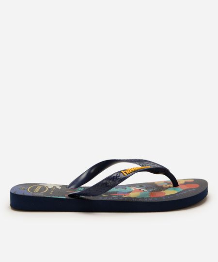 chinelo havaianas top stitch azul 37-38 chinelo havaianas top stitch azul 37-38