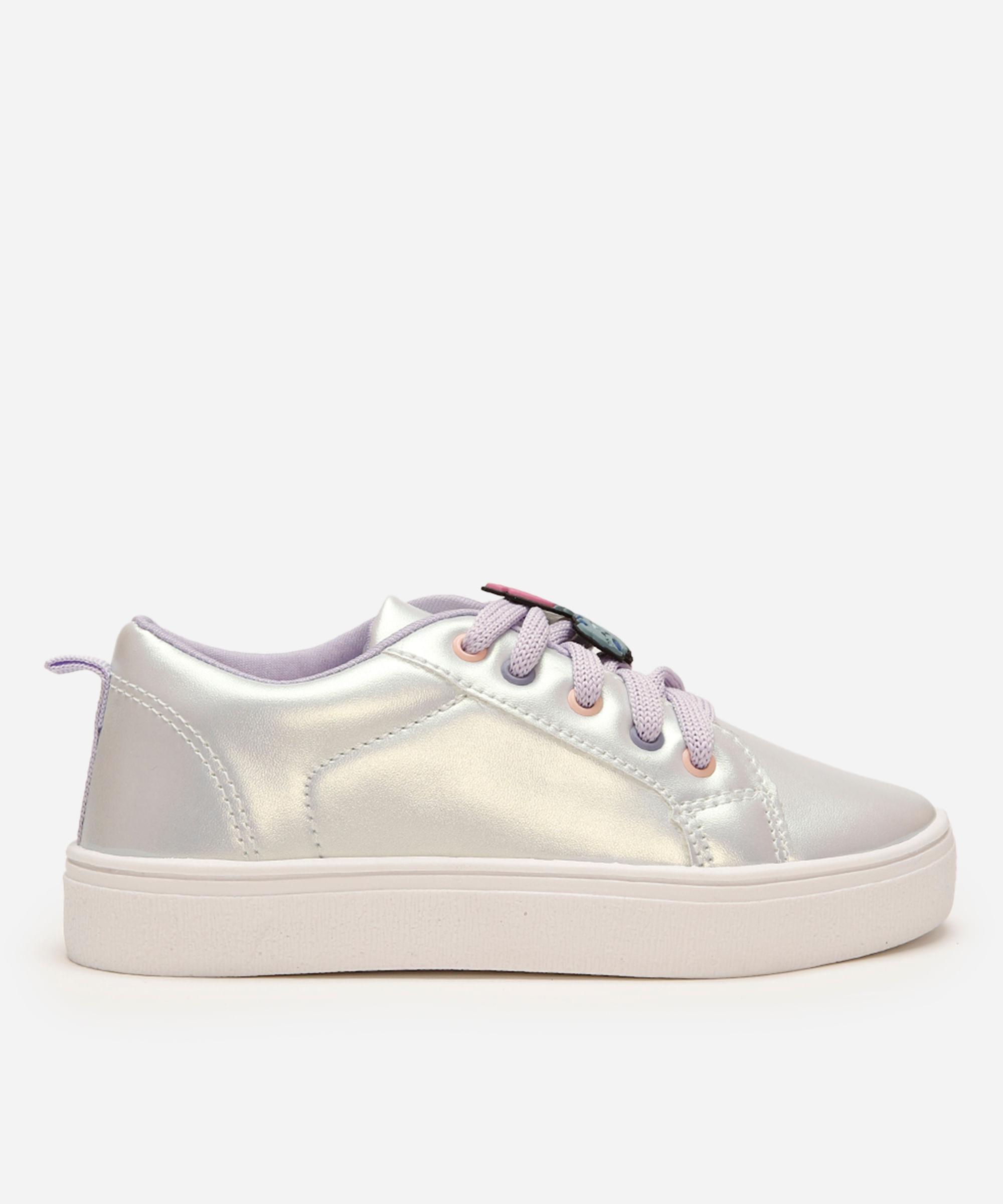 tênis infantil holográfico stitch lilás
