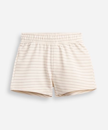 bermuda infantil de moletinho listrada colorida 0-3 bermuda infantil de moletinho listrada colorida 0-3