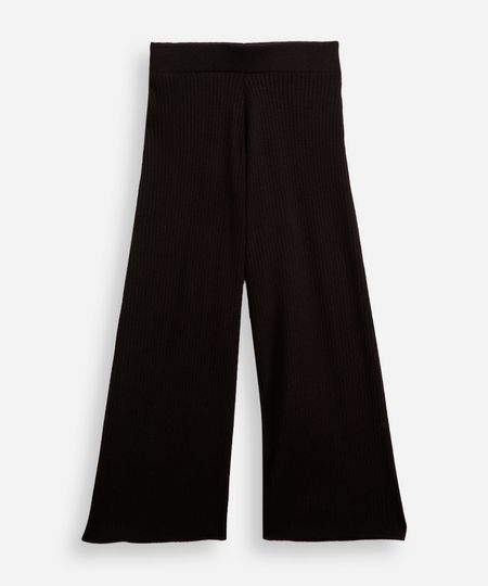 calça reta infantil de tricot canelado preta 4 calça reta infantil de tricot canelado preta 4