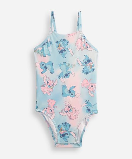 maiô infantil alça fina stitch azul 8 maiô infantil alça fina stitch azul 8