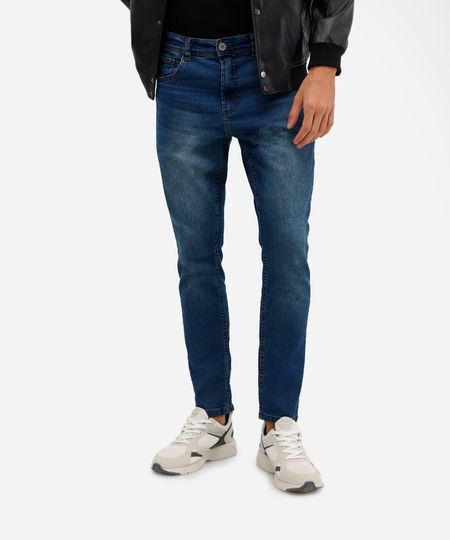 calça slim masculina jeans azul 36
