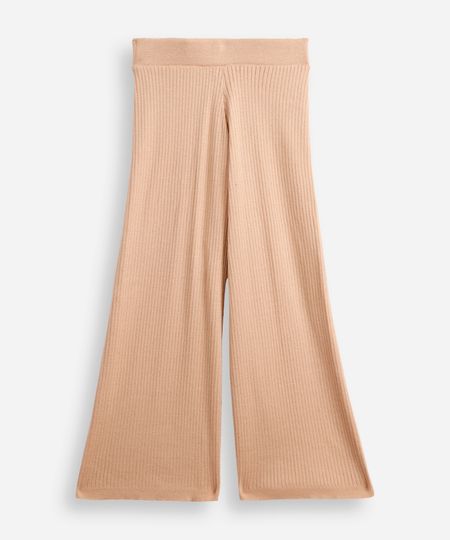 calça reta infantil de tricot canelado bege 6 calça reta infantil de tricot canelado bege 6