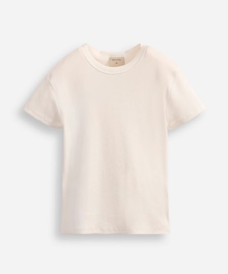 camiseta baby look juvenil de algodão canelada off white 12 camiseta baby look juvenil de algodão canelada off white 12