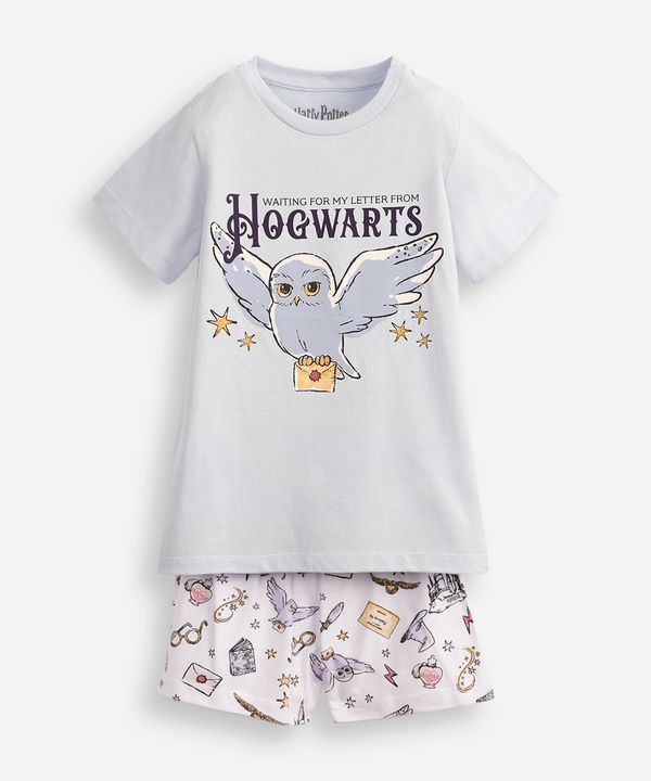pijama curto infantil de algodão harry potter azul 10