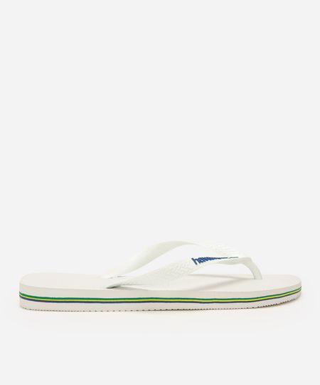 chinelo havaianas masculino brasil branco 37-38 chinelo havaianas masculino brasil branco 37-38