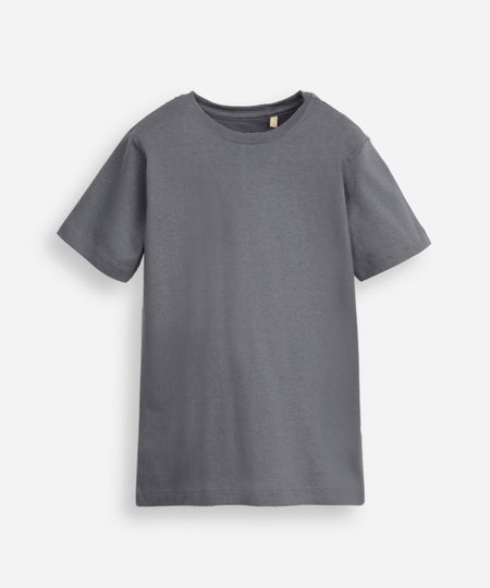 camiseta de algodão infantil manga curta básica azul 10