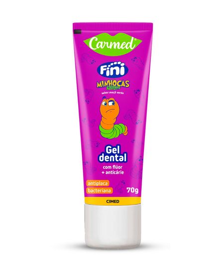 pasta de dente carmed com fluor fini minhocas 70g 70 G