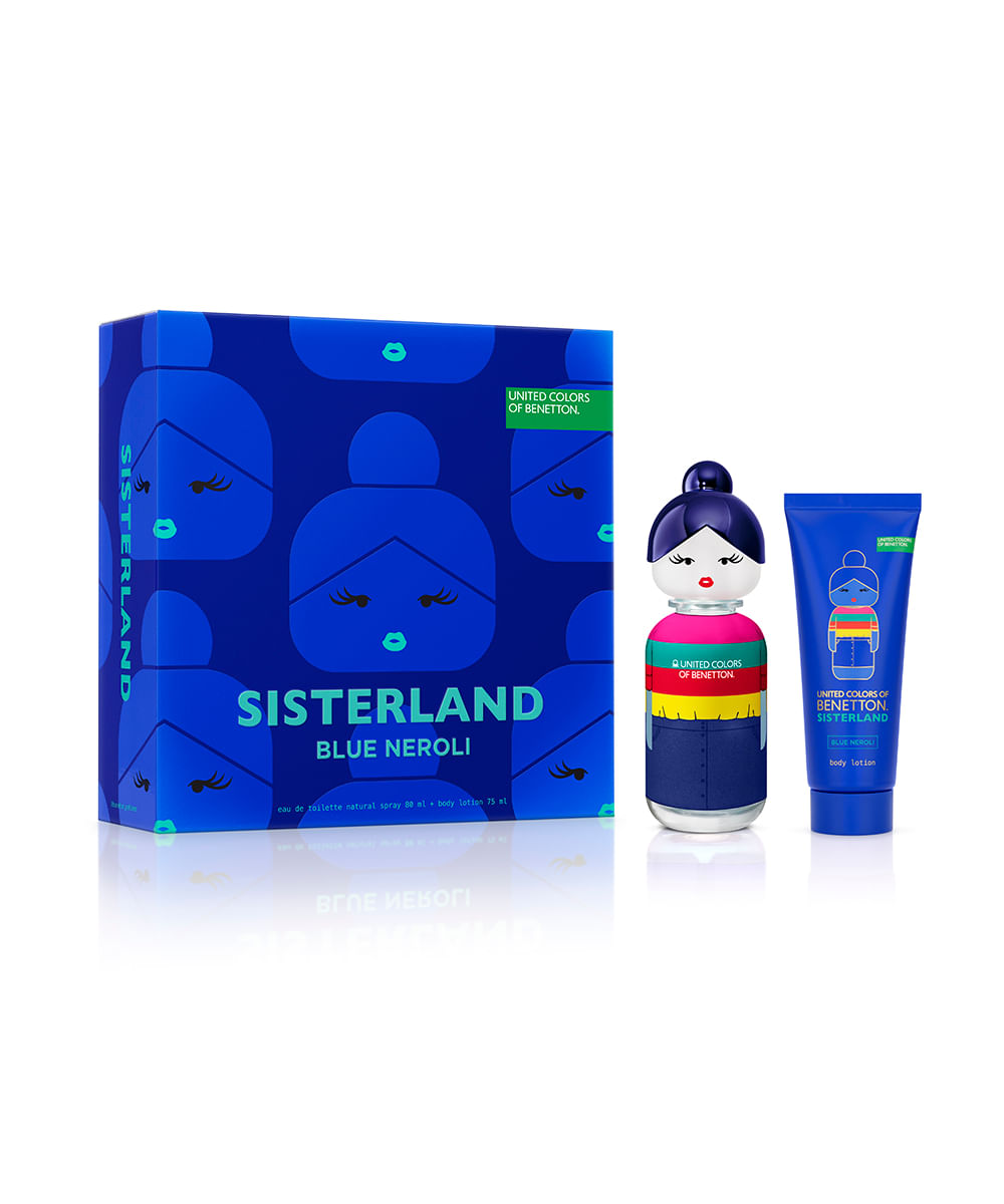 kit feminino benetton united colors sisterland blue neroli kit feminino benetton united colors sisterland blue neroli