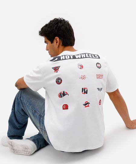 camiseta masculina manga curta hot wheels off white M