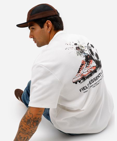 camiseta masculina de algodão estampada off white P camiseta masculina de algodão estampada off white P