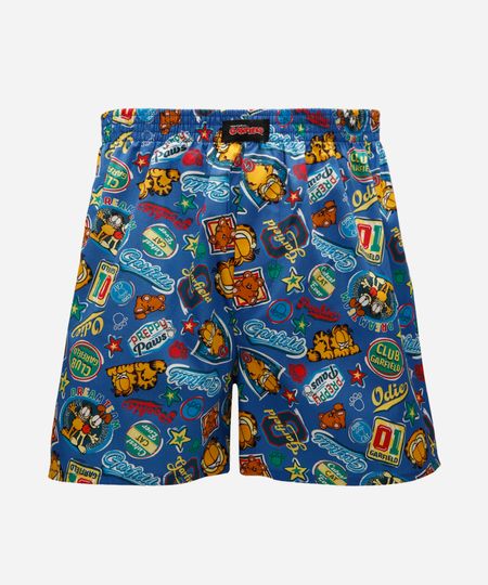 cueca masculina samba canção garfield azul G cueca masculina samba canção garfield azul G