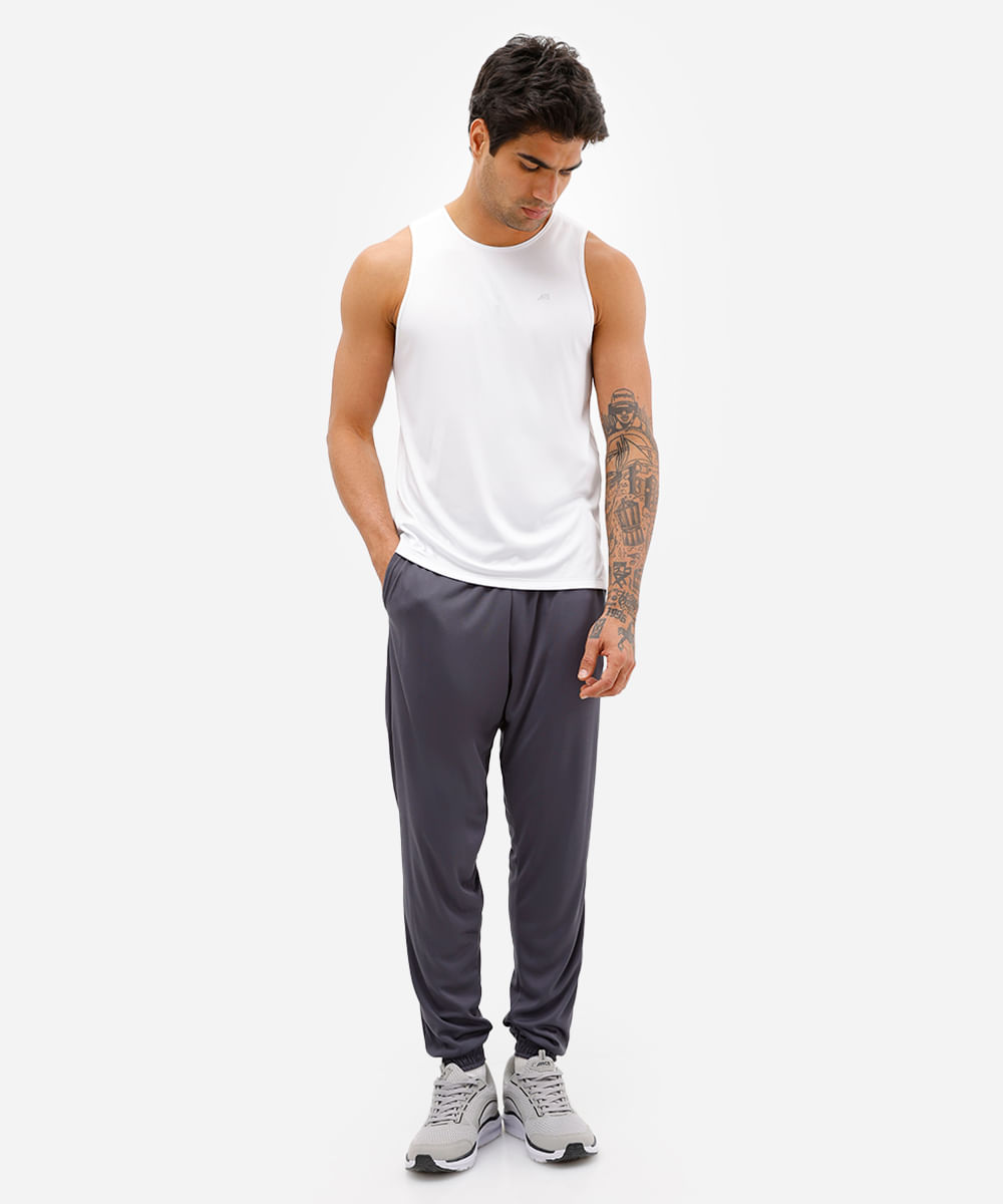 calça jogger esportivamasculina cinza