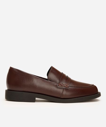 mocassim feminino com recorte oneself vinho 38