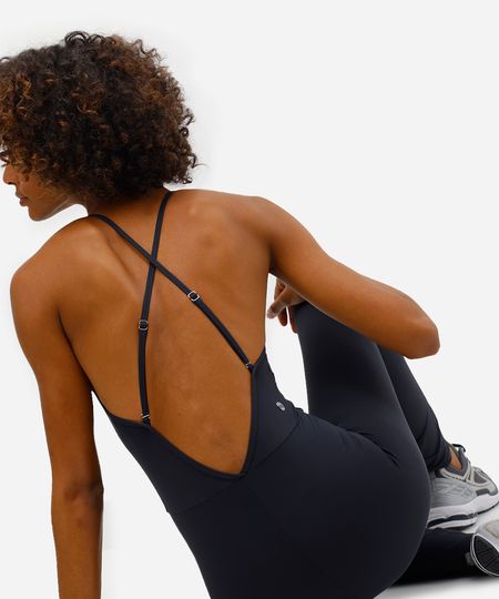 macacão feminino esportivo ace de poliamida preto M