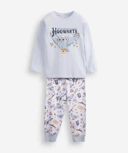 pijama longo infantil de algodão harry potter azul 6 pijama longo infantil de algodão harry potter azul 6