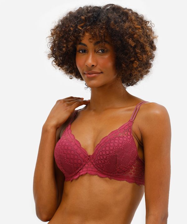 sutiã meia taça de renda roxo 48