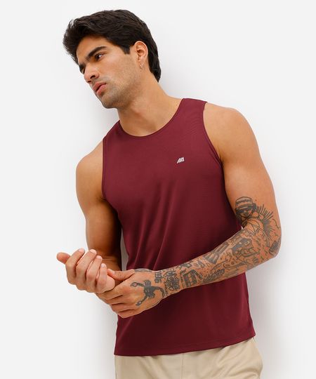regata masculina esportiva ace com refletivo vermelha P