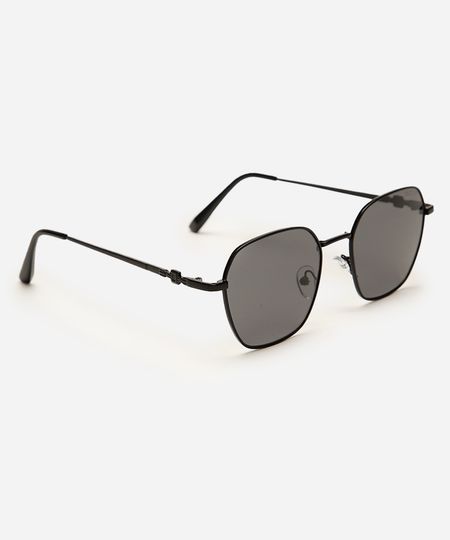 óculos de sol oval triton unissex preto UNICO
