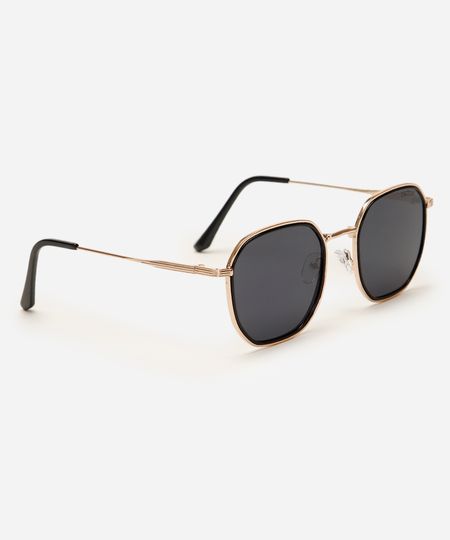 óculos de sol quadrado triton unissex dourado UNICO