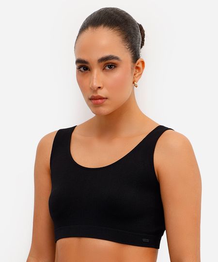 top sem costura esportivo ace preto P top sem costura esportivo ace preto P