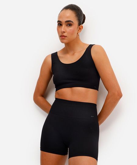 bermuda sem costura esportiva ace - preto P