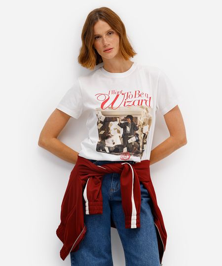 camiseta feminina de algodão harry potter off white GG camiseta feminina de algodão harry potter off white GG