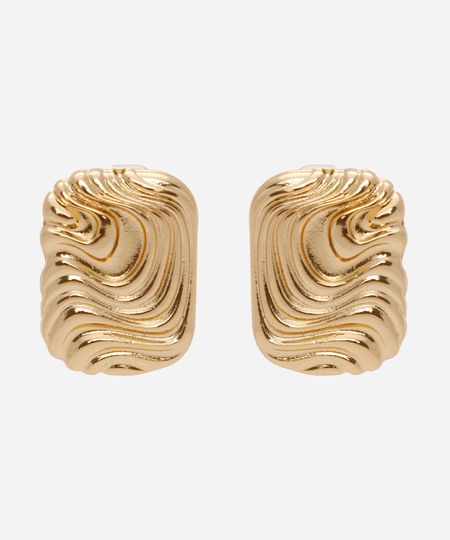 brinco texturizado mindset dourado UNICO