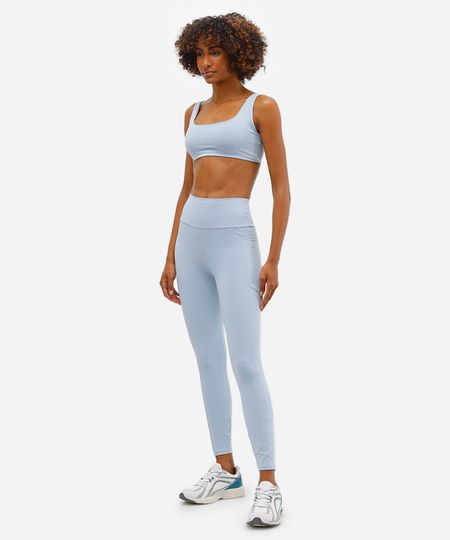 calça legging feminina com bolsos esportiva ace azul M