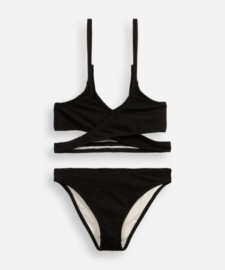 biquíni juvenil texturizado preto 10 biquíni juvenil texturizado preto 10