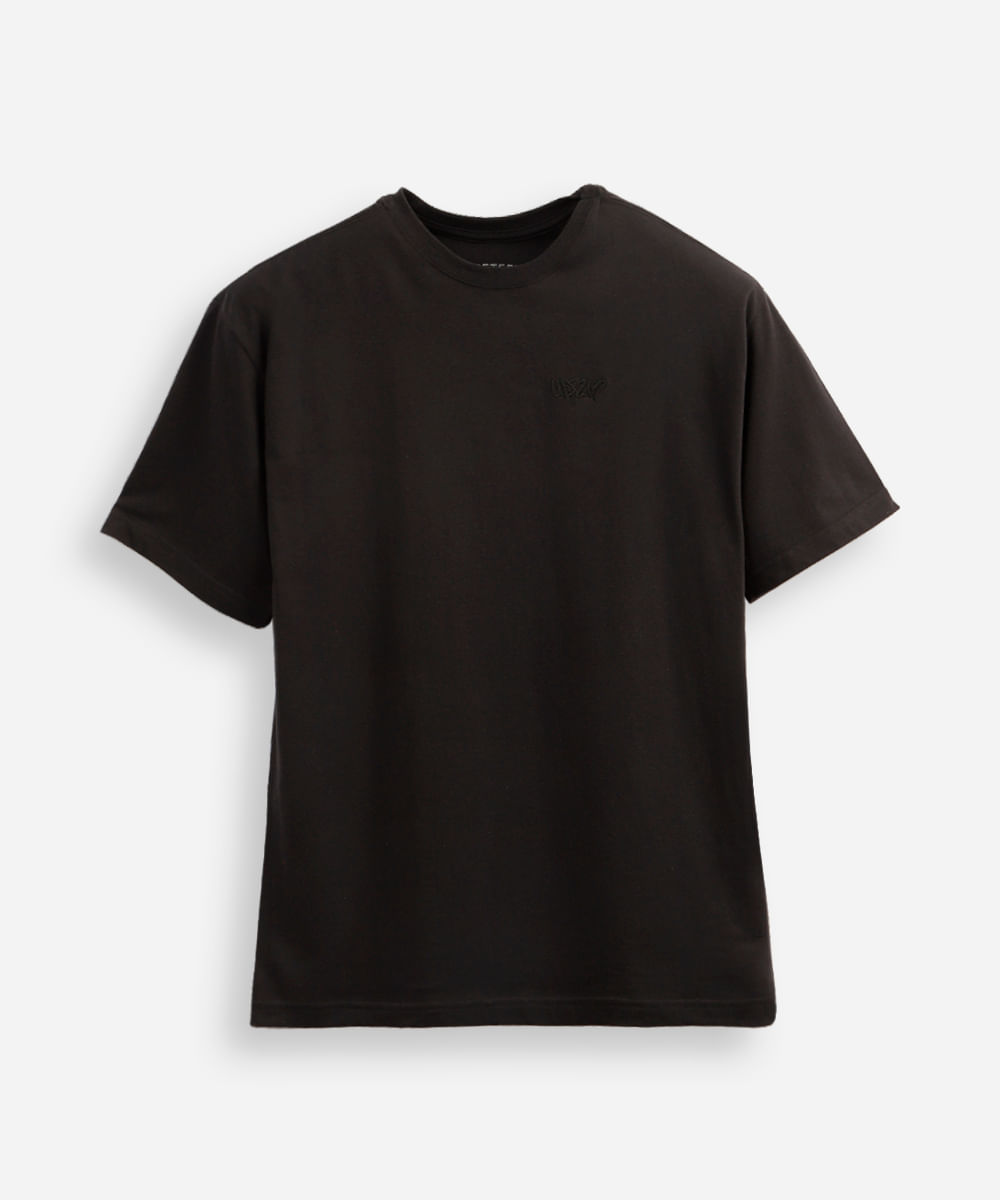 camiseta oversized juvenil de algodão urban preta