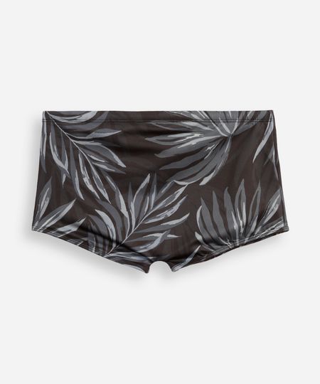 sunga boxer folhagens preta P sunga boxer folhagens preta P