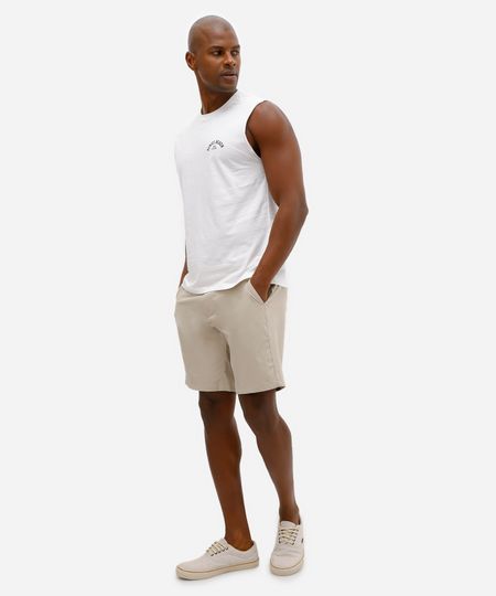 short boardshort masculino cós elástico bege 38