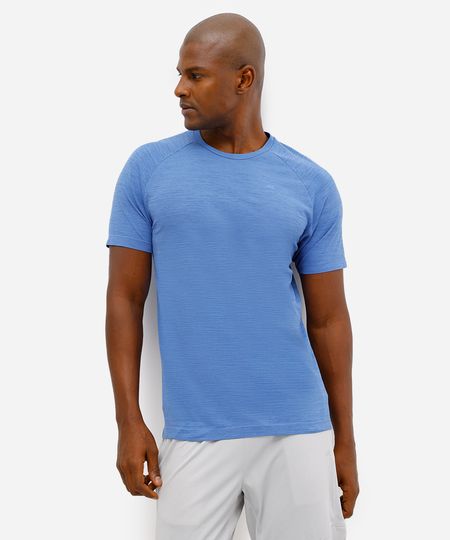 camiseta masculina esportiva ace texturizada azul P