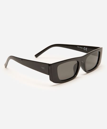 óculos de sol quadrado preto UNICO