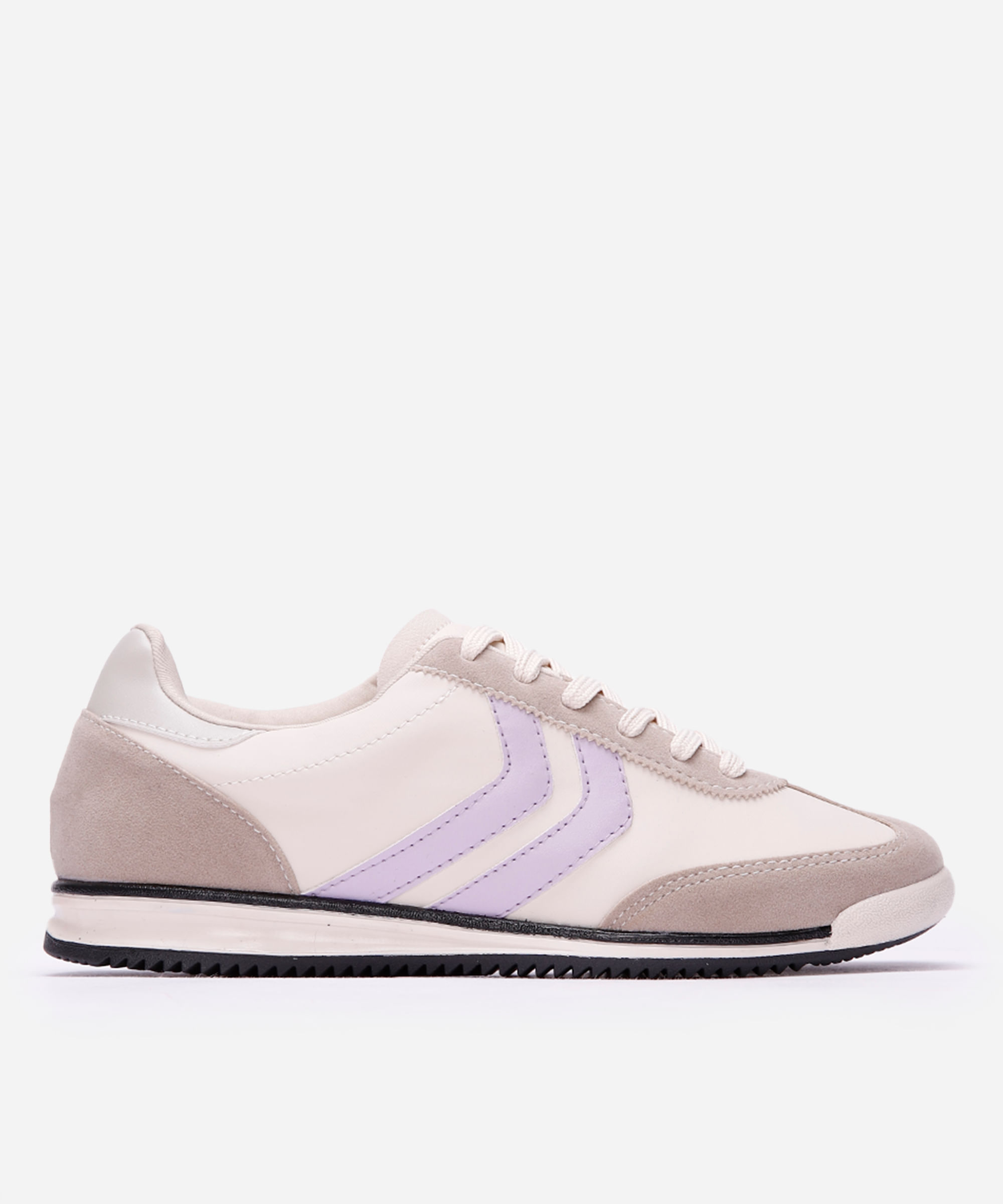 tênis casual com recortes bicolor ace off white